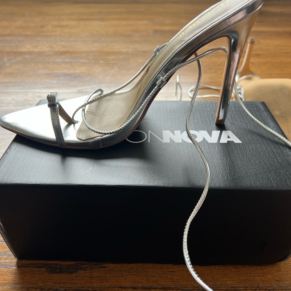Fashion Nova Star of the Night Sliver Strap Heels - Picture 6 of 8